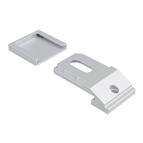 Büsche 11597 Deckenträger 3 mm; inklusive Bohrlochabdeckung; 1-läufig, für Profile