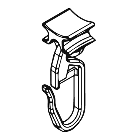 Büsche 739 Gleiter mit Faltenleghaken; für Profile
