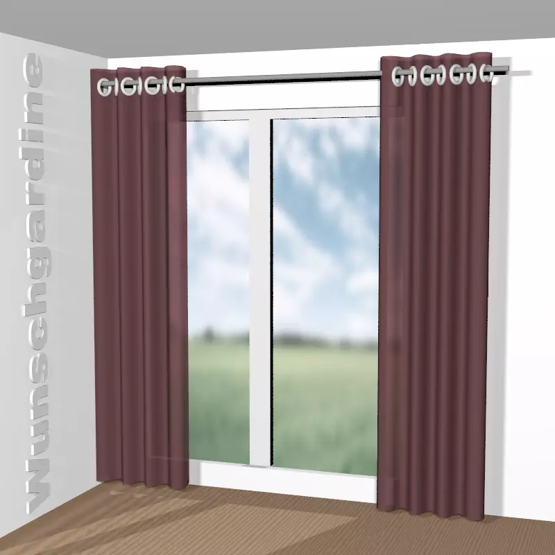mit Ösen aus Flanell JA6183-010