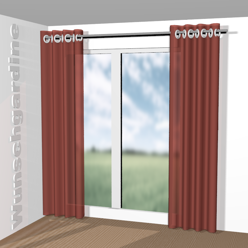 mit Ösen aus Lino RE 19631-435