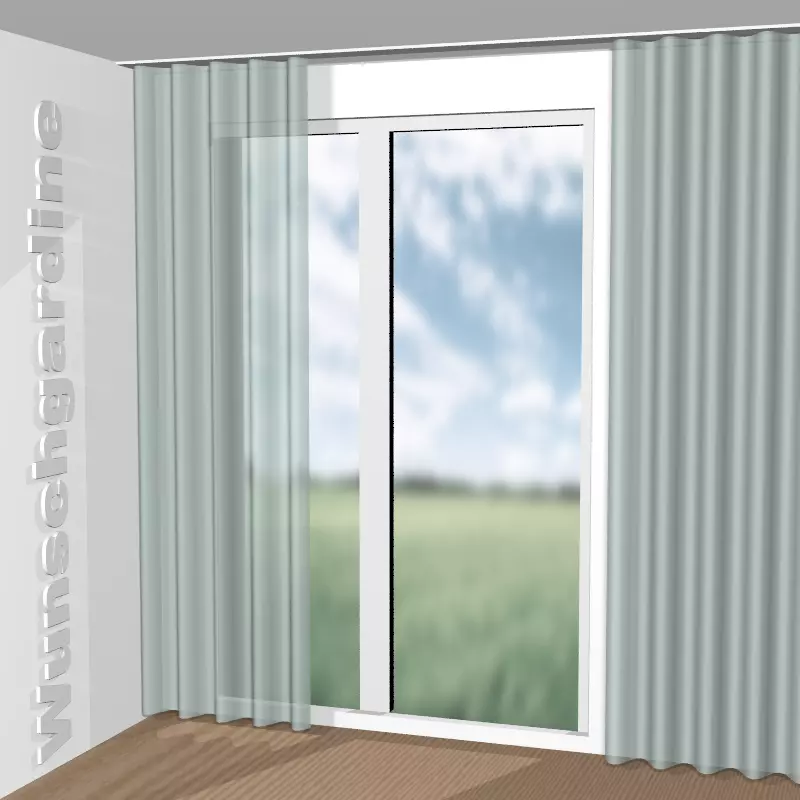 Wellenvorhang aus Balsam 8-4917-080