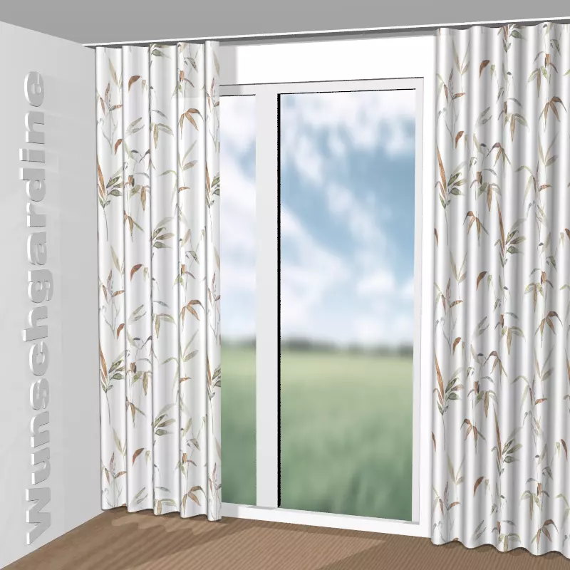 Wellenvorhang aus Bamboo 8-4941-031