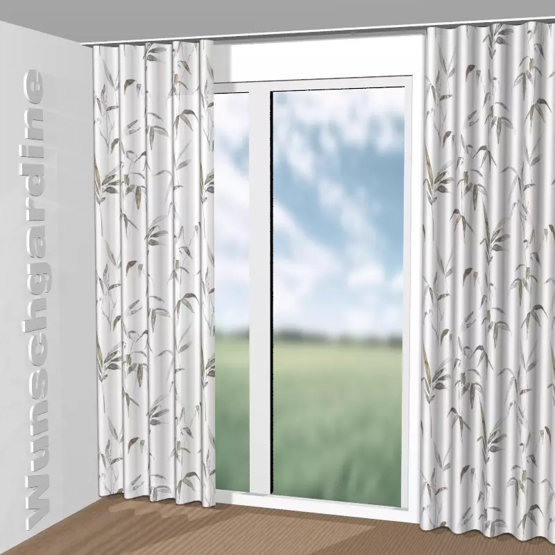 Wellenvorhang aus Bamboo 8-4941-091