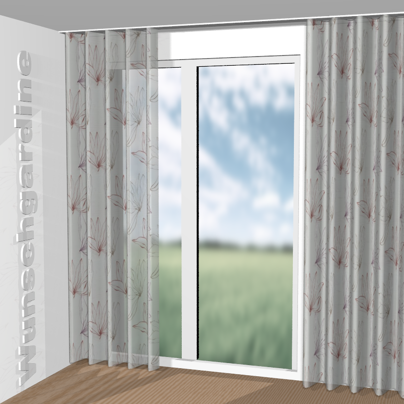 Wellenvorhang aus Big Bloom JA8088-010