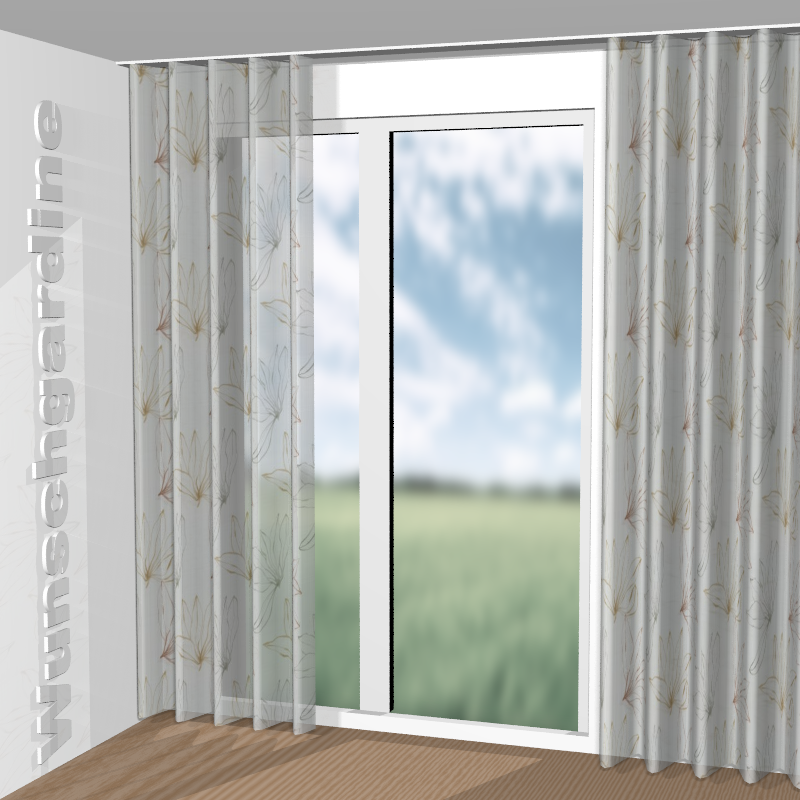 Wellenvorhang aus Big Bloom JA8088-020