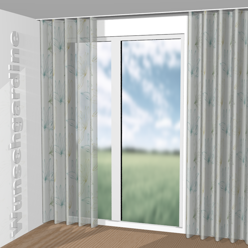 Wellenvorhang aus Big Bloom JA8088-030