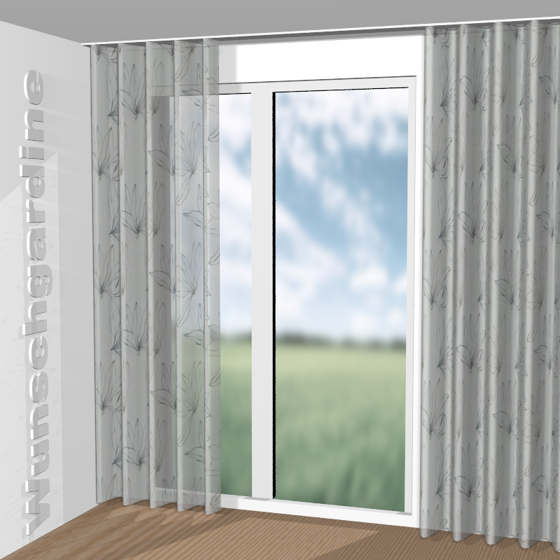 Wellenvorhang aus Big Bloom JA8088-091