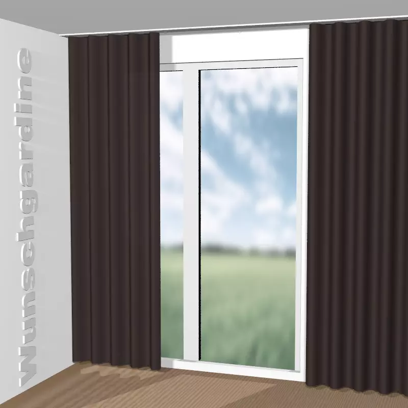 Wellenvorhang aus Blackness Fr GS8000-022