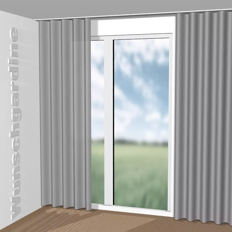 Wellenvorhang aus Blackness Fr GS8000-093