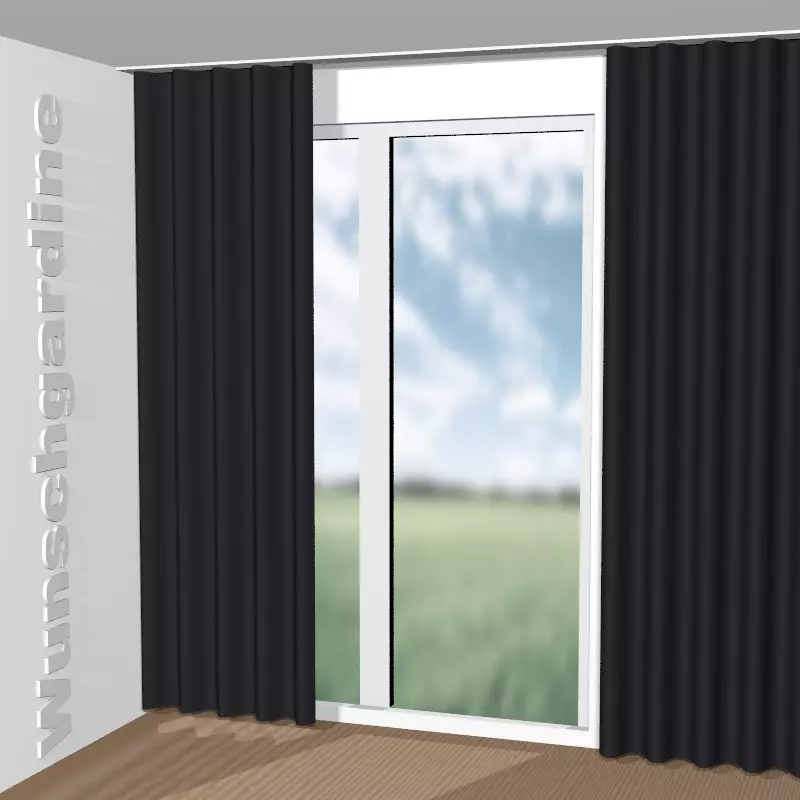 Wellenvorhang aus Blackness Fr GS8000-099