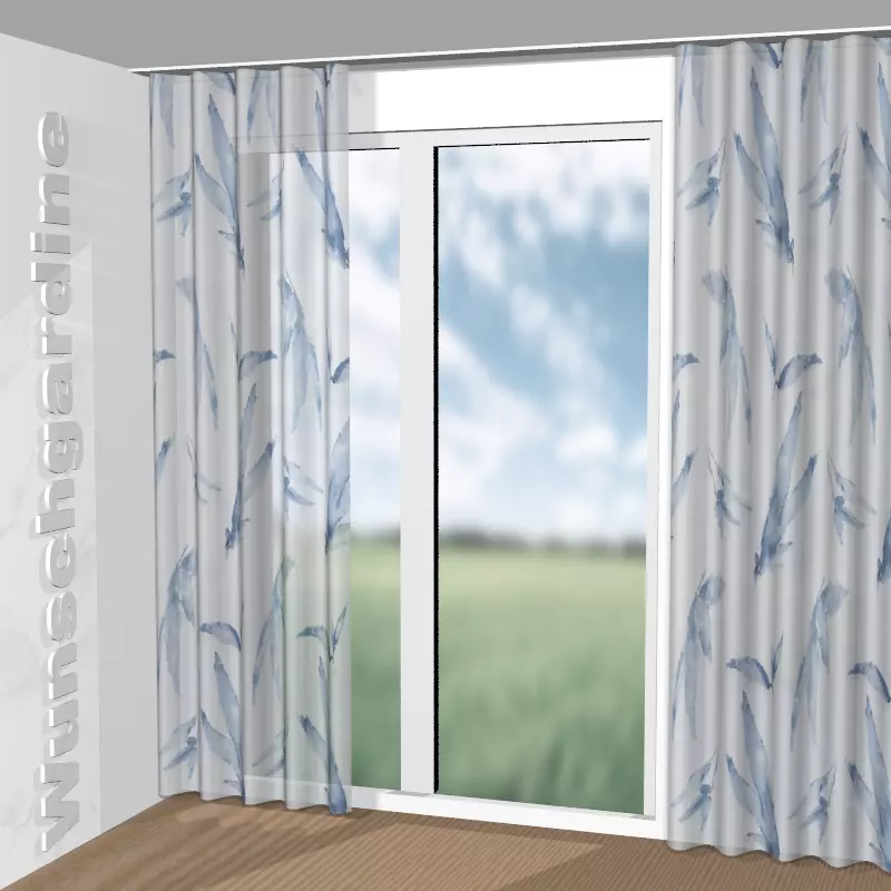 Wellenvorhang aus Blanca Leaf GS4004-050
