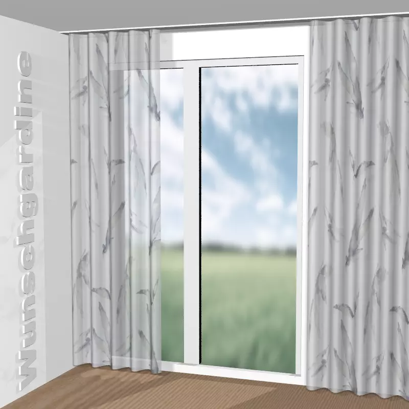 Wellenvorhang aus Blanca Leaf GS4004-091