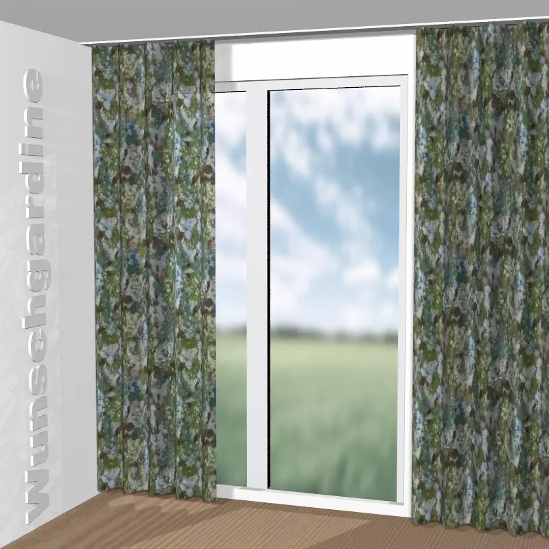 Wellenvorhang aus Blooming Baroque CA1613/030