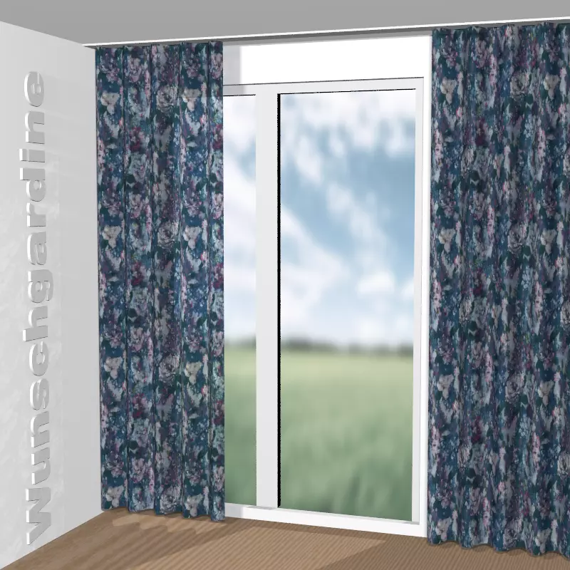 Wellenvorhang aus Blooming Baroque CA1613/050