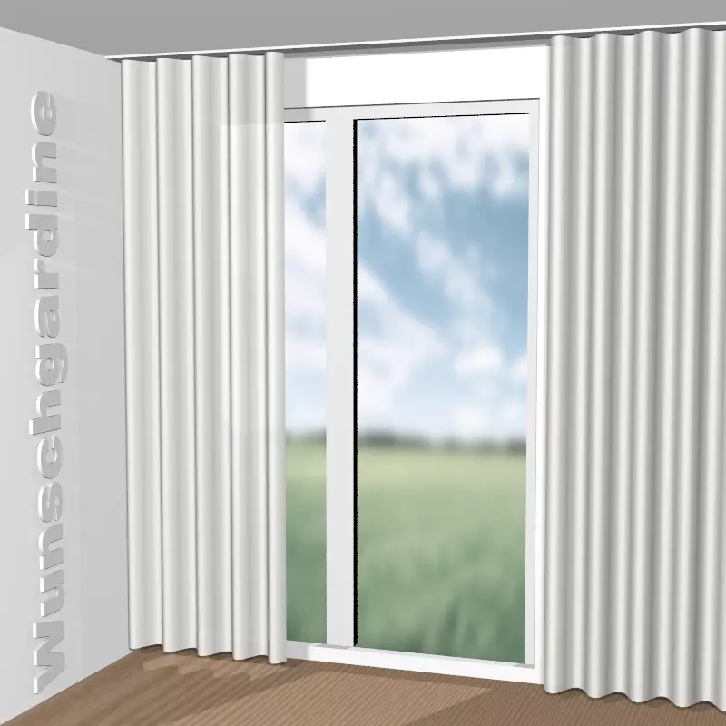 Wellenvorhang aus Brushed Linen 10991-888