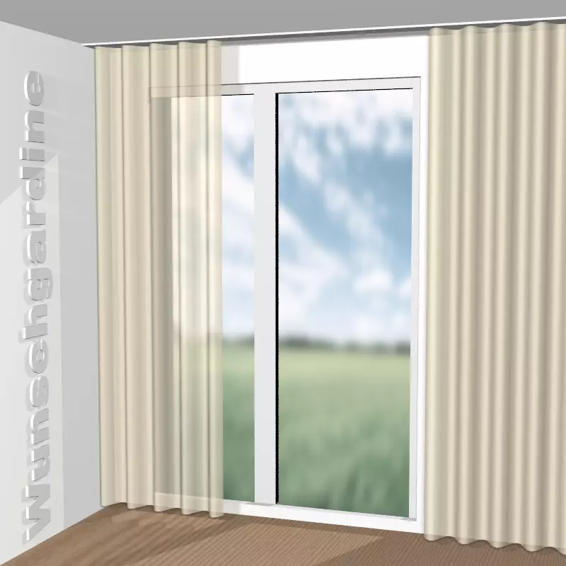 Wellenvorhang aus Casual Blend CA1824/040