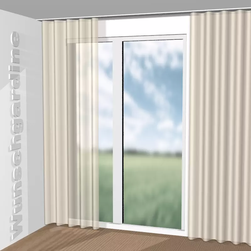 Wellenvorhang aus Casual Blend CA1824/060