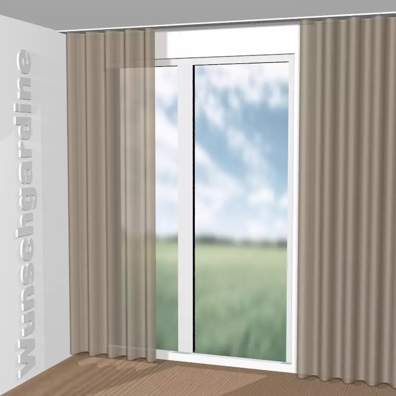 Wellenvorhang aus Casual Blend CA1824/074