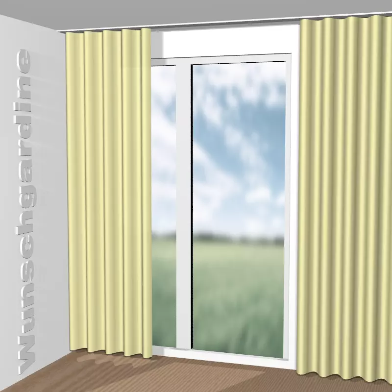 Wellenvorhang aus Chintz 1-6823-030