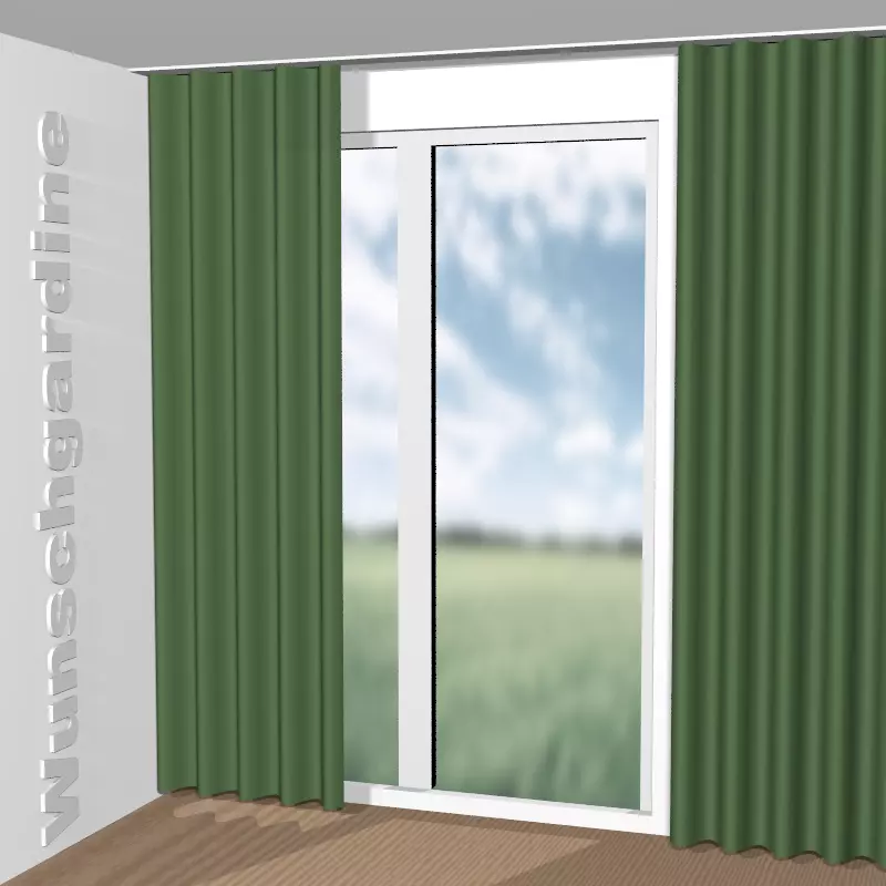 Wellenvorhang aus Chintz 1-6823-033