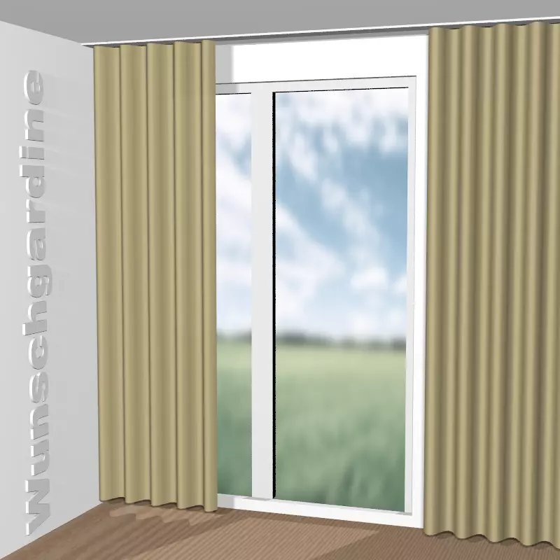 Wellenvorhang aus Chintz 1-6823-035