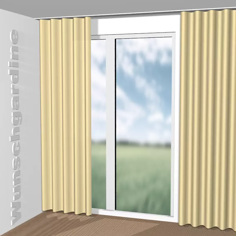 Wellenvorhang aus Chintz 1-6823-041