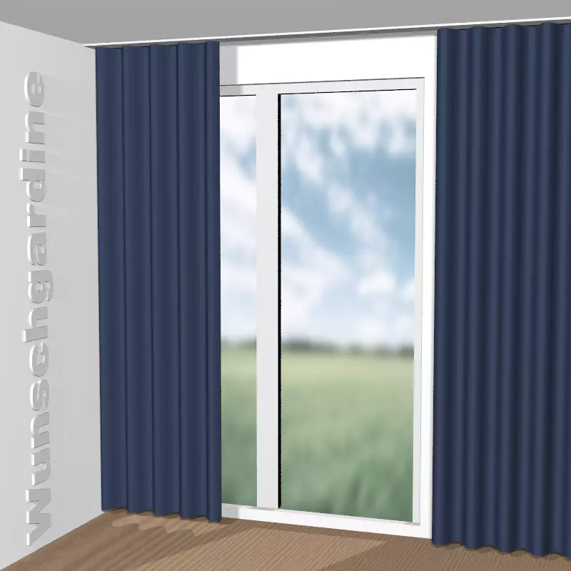 Wellenvorhang aus Chintz 1-6823-055