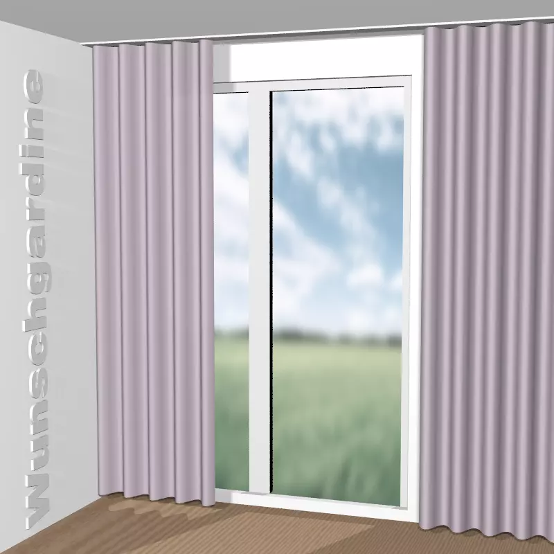 Wellenvorhang aus Chintz 1-6823-069