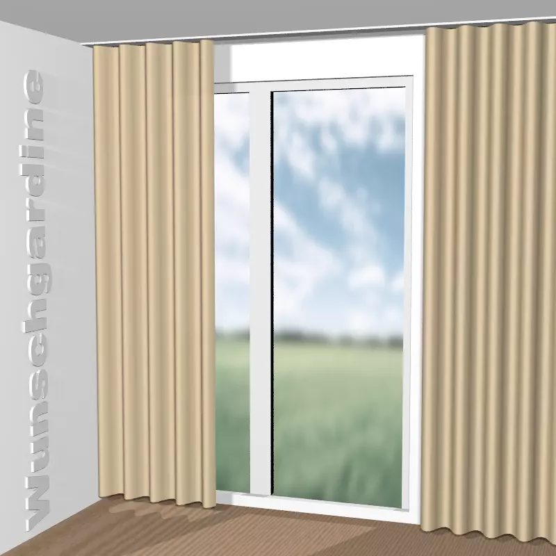 Wellenvorhang aus Chintz 1-6823-078