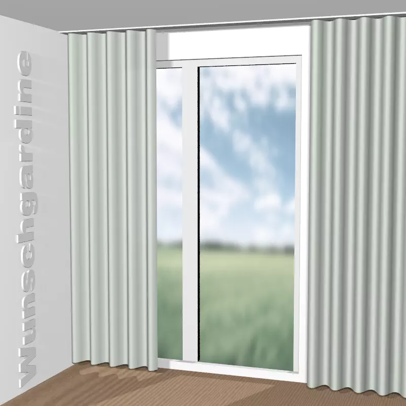 Wellenvorhang aus Chintz 1-6823-080