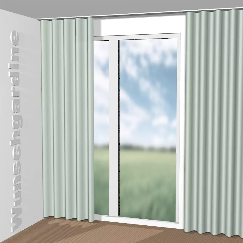 Wellenvorhang aus Chintz 1-6823-081