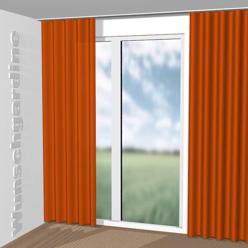 Wellenvorhang aus City Velvet Reloaded CA7832/061
