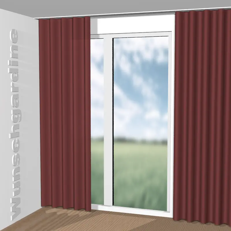 Wellenvorhang aus City Velvet Reloaded CA7832/110