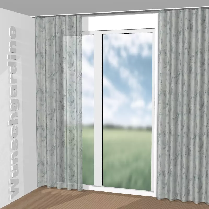 Wellenvorhang aus Cloud Dancer CH3066/080