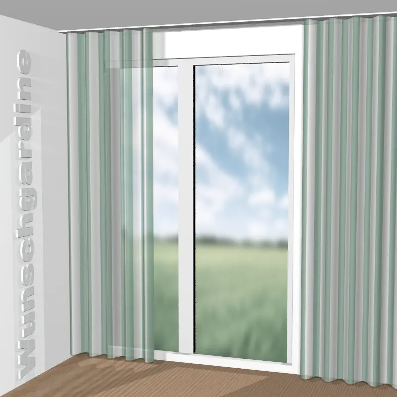 Wellenvorhang aus Colour Stripe JA7120-033