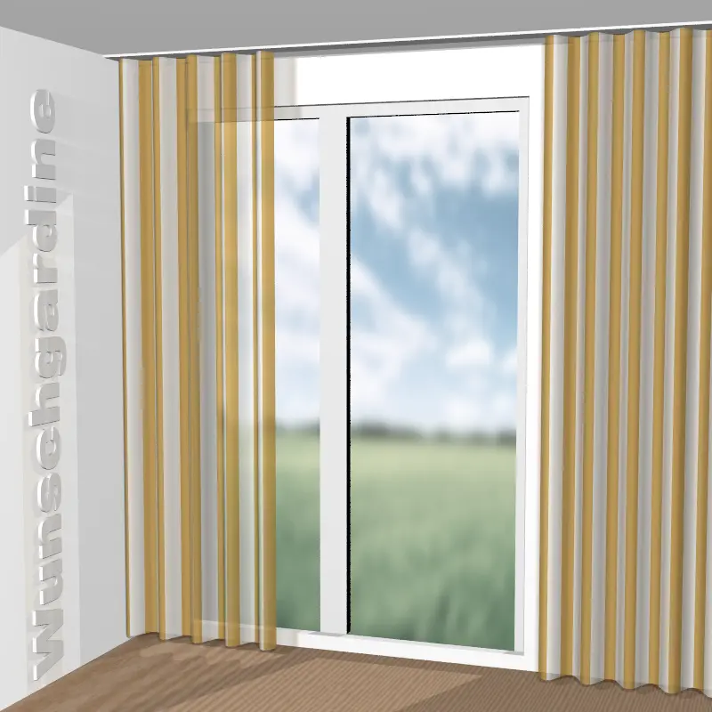 Wellenvorhang aus Colour Stripe JA7120-041
