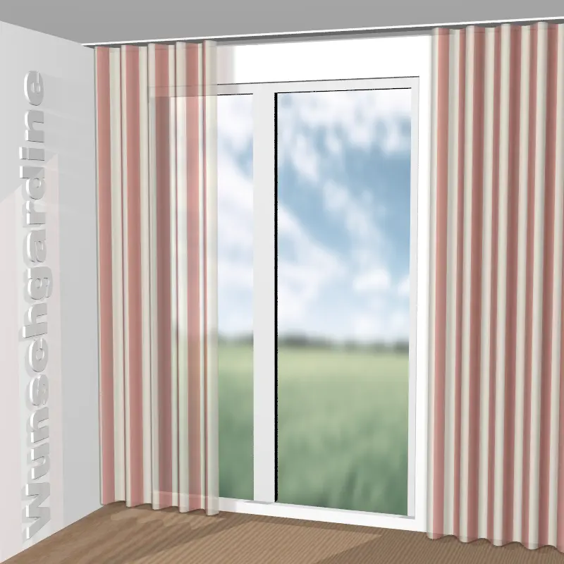Wellenvorhang aus Colour Stripe JA7120-060
