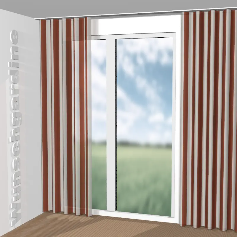 Wellenvorhang aus Colour Stripe JA7120-064