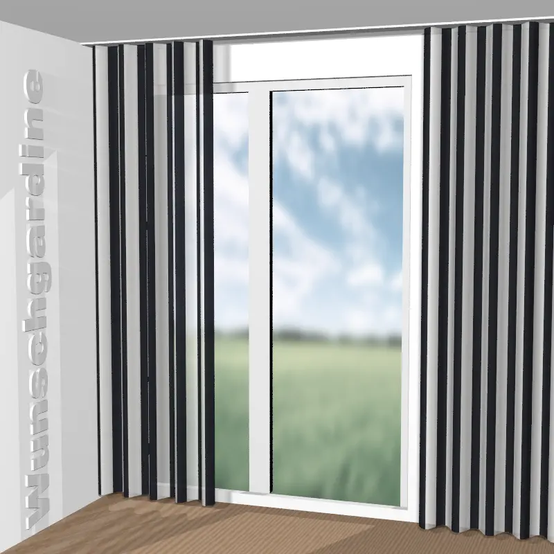 Wellenvorhang aus Colour Stripe JA7120-094