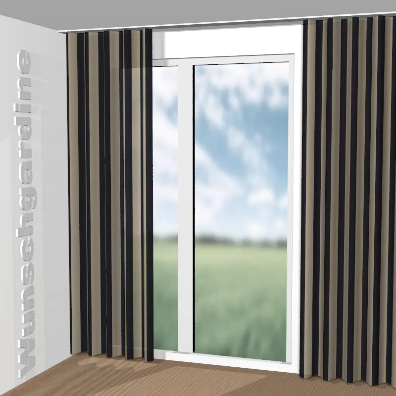 Wellenvorhang aus Colour Stripe JA7120-096