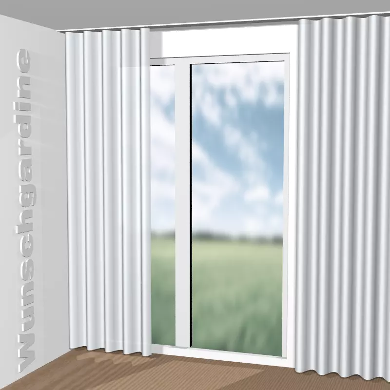 Wellenvorhang aus Cotton Cloud 14179-900