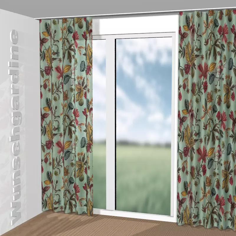 Wellenvorhang aus Curious Garden CH3078/010