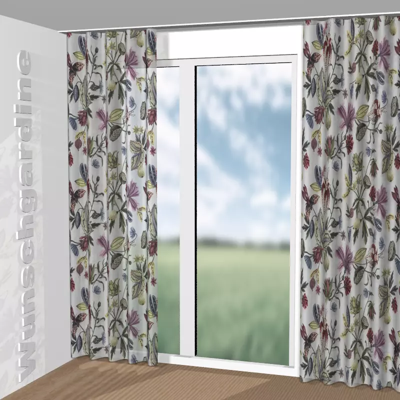 Wellenvorhang aus Curious Garden CH3078/060