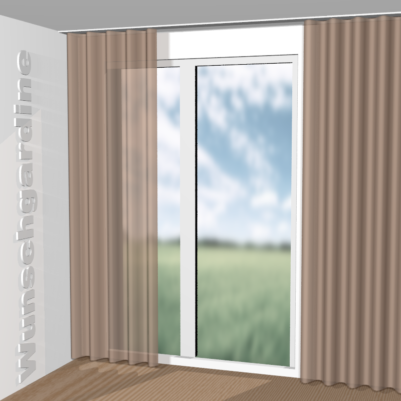 Wellenvorhang aus Curtis RE 11017-813