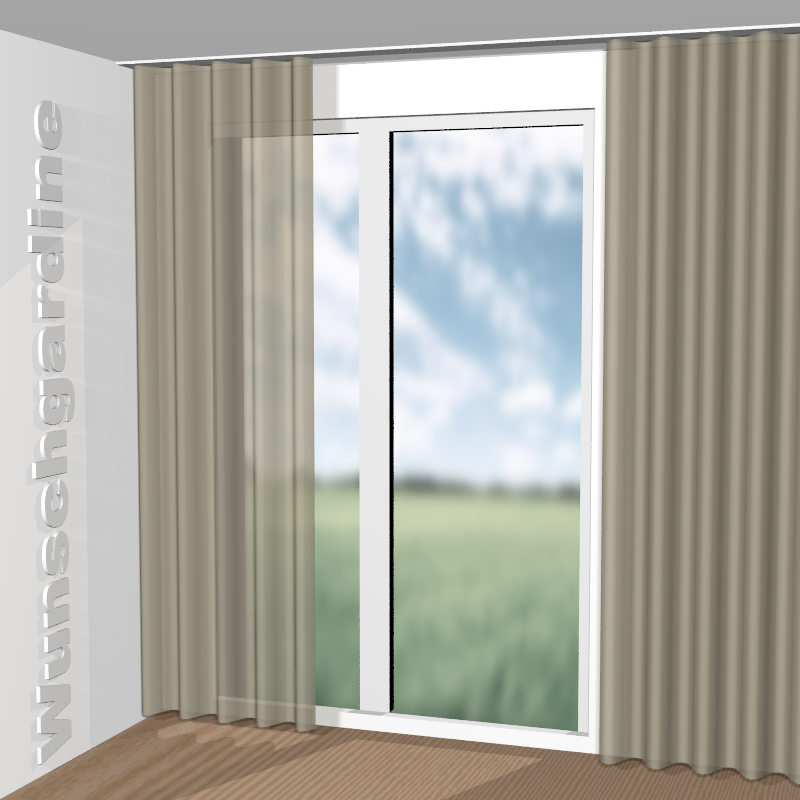 Wellenvorhang aus Curtis RE 11017-883