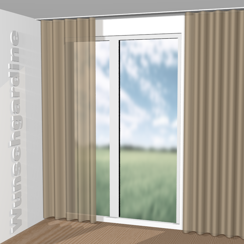 Wellenvorhang aus Debbie 11018-884