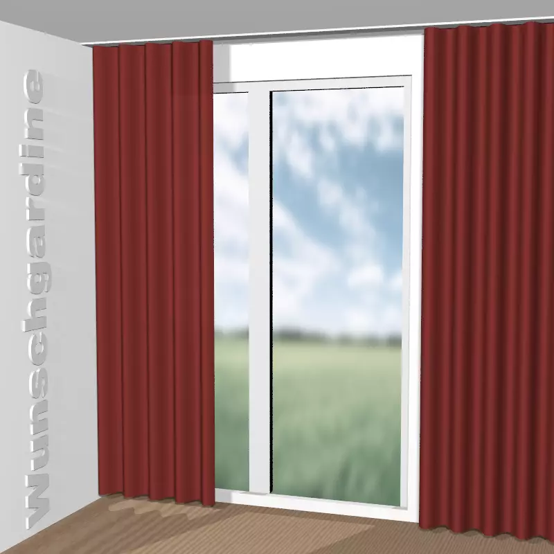 Wellenvorhang aus Denim 1-1352-065