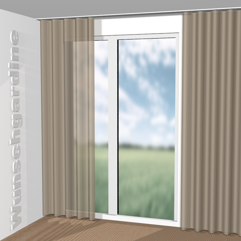 Wellenvorhang aus Easy Velvet JA3021-072