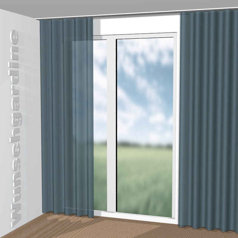 Wellenvorhang aus Easy Velvet JA3021-080