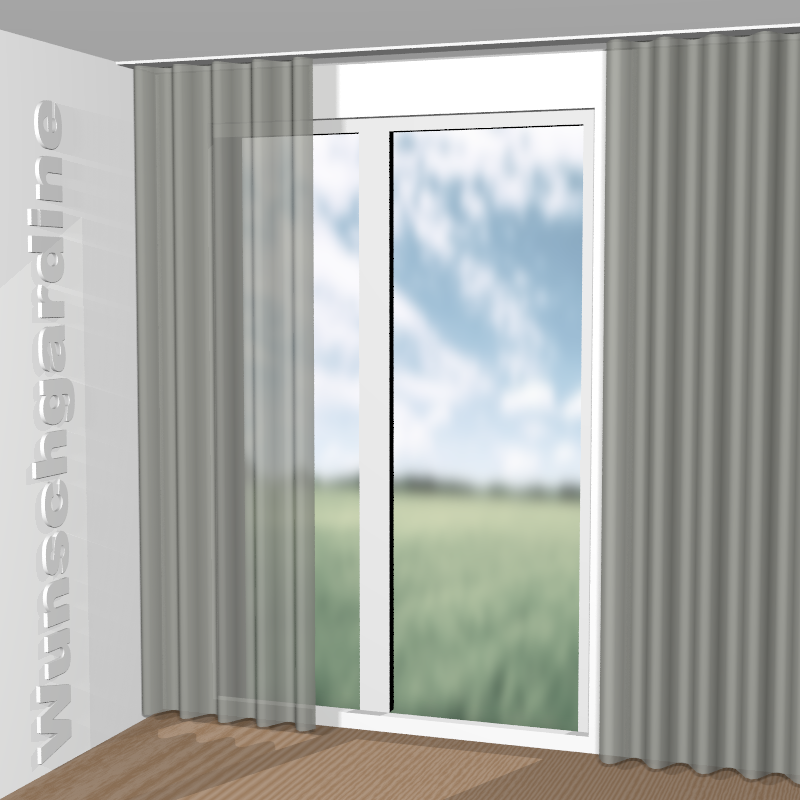 Wellenvorhang aus Easy Velvet JA3021-091